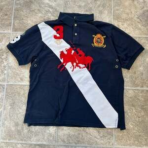 Polo Ralph Lauren Mercer Club Polo Team Big Pony Custom Fit Shirt 3XL